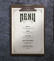 Menu Clipboards